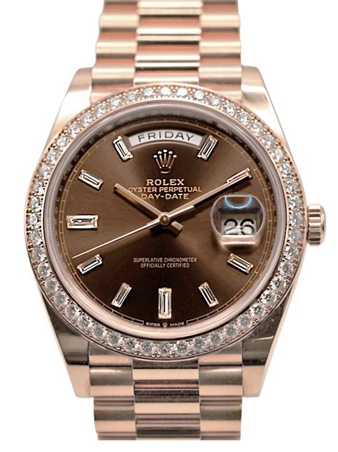 rolex day date chocolate diamond